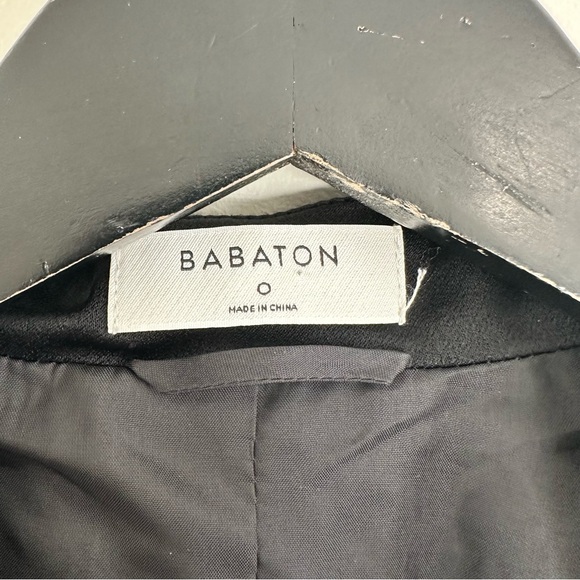 Babaton Power Hip Blazer Size 0 Black Grey Melange Aritzia - Picture 4 of 12